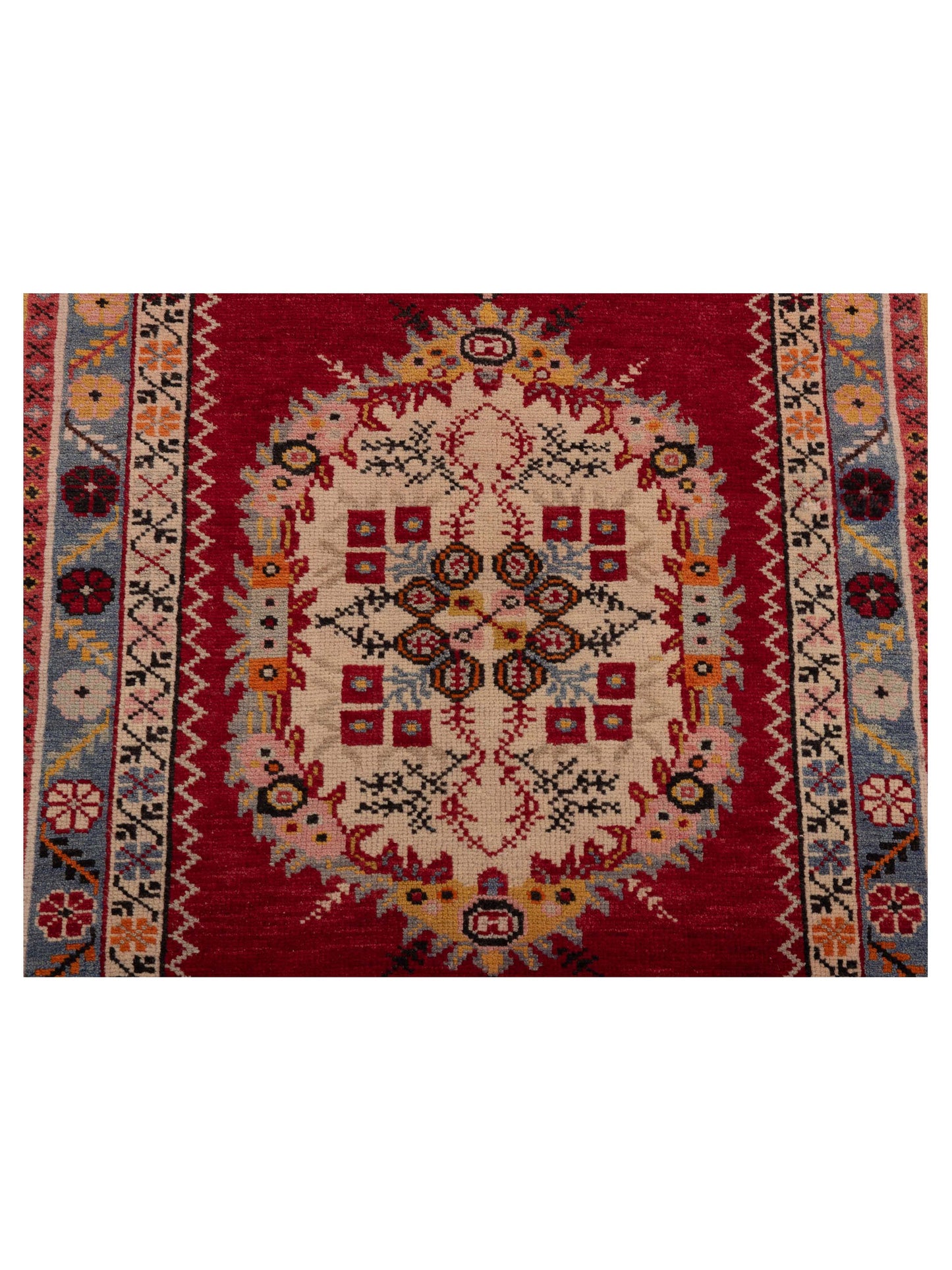 Old Anatolian 146707 Red Blue 3.1x5.10 Hand Knotted Rug