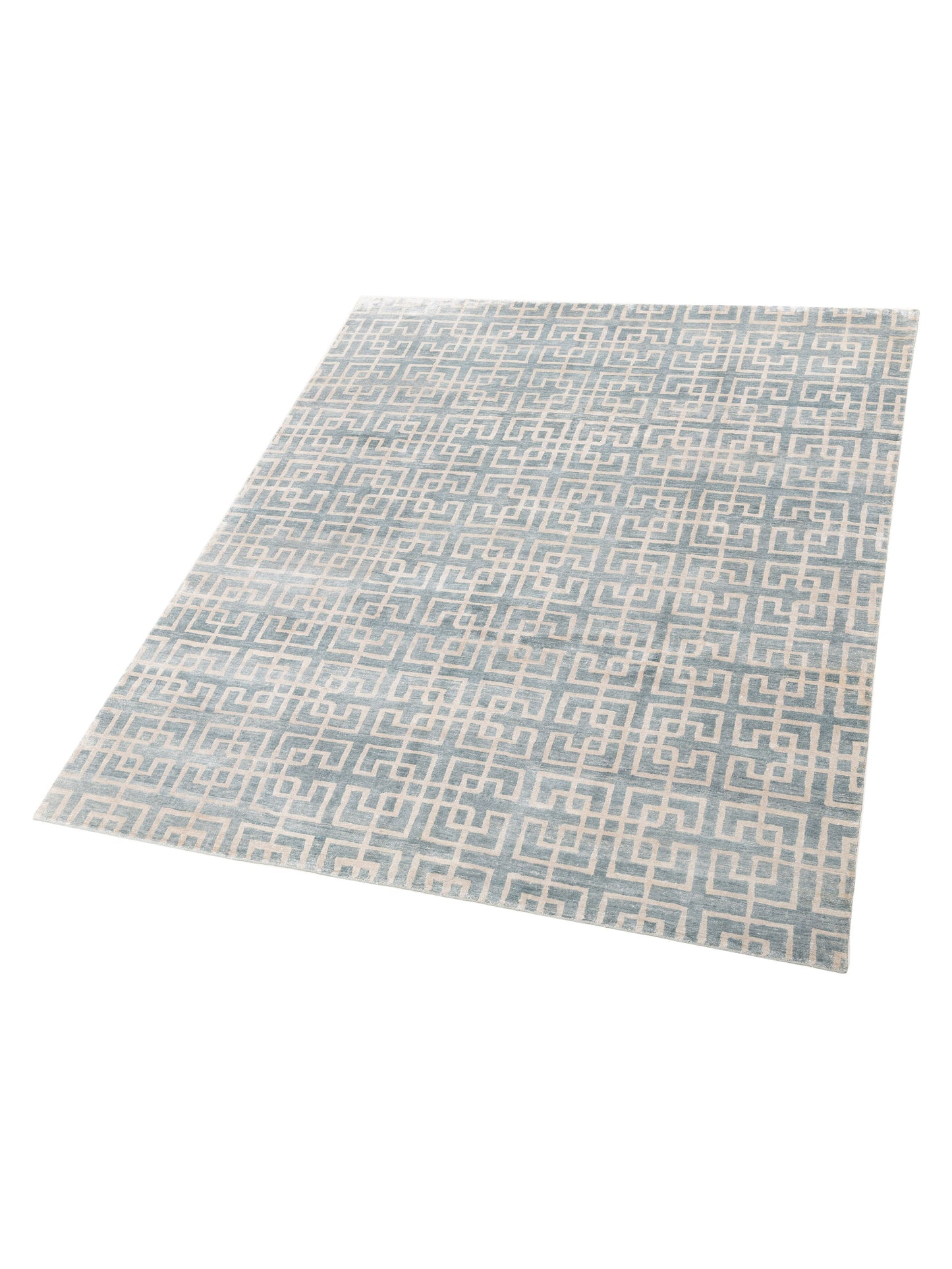 Tibetino 119201 Blue 8x9.8 Hand Knotted Rug