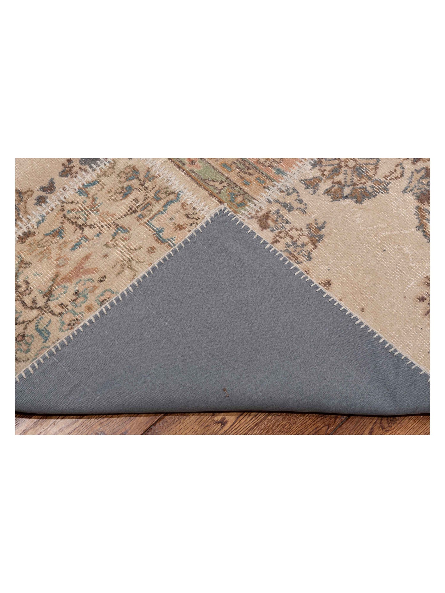 Turkish Vestige Patchwork 109016 Beige 8.3x9.10 Hand Knotted Rug