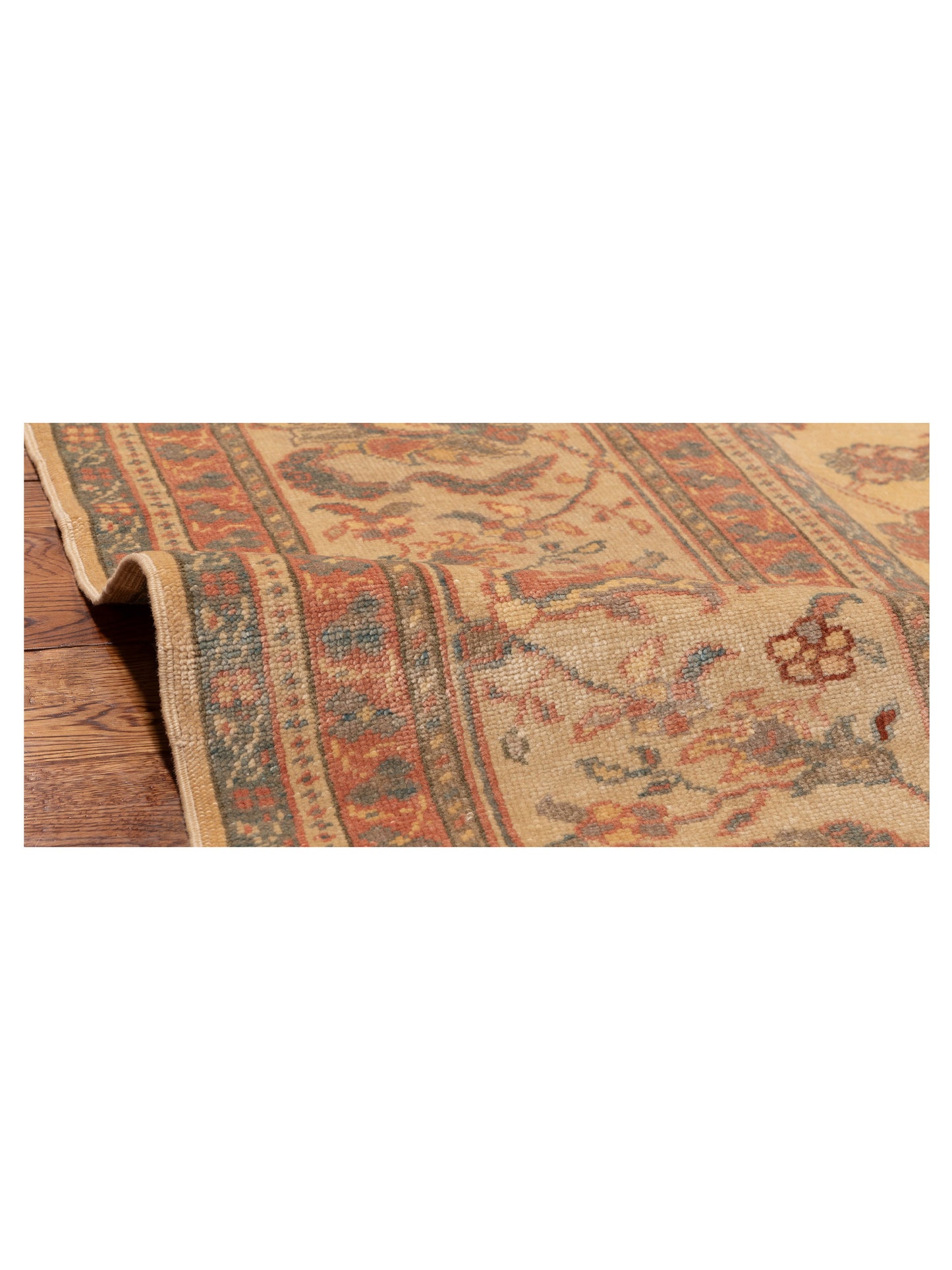 Antique Loom 108052 Gold Ivory 9.4x11.5 Hand Knotted Rug