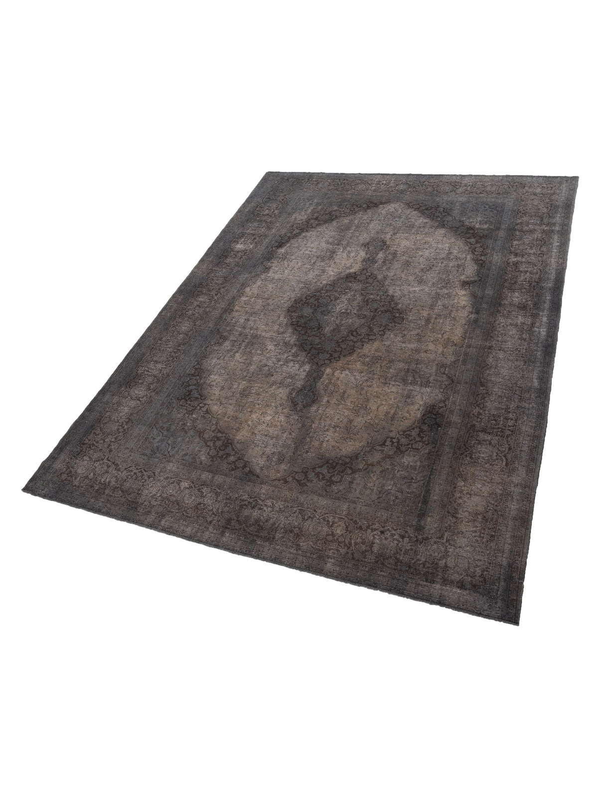 Vintage 133157 Dark Gray 9.9x12.11 Hand Knotted Rug