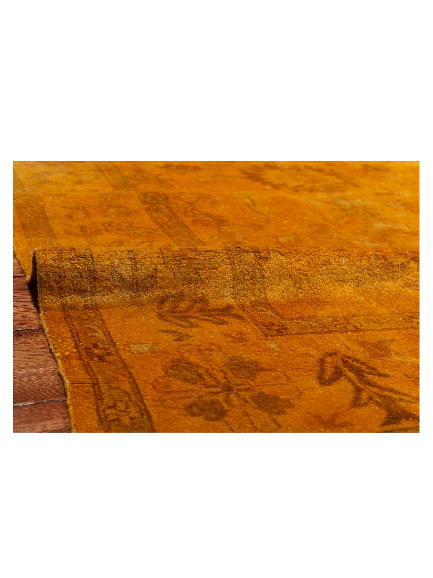 Vintage 86688 Yellow 6.2x8.10 Hand Knotted Rug