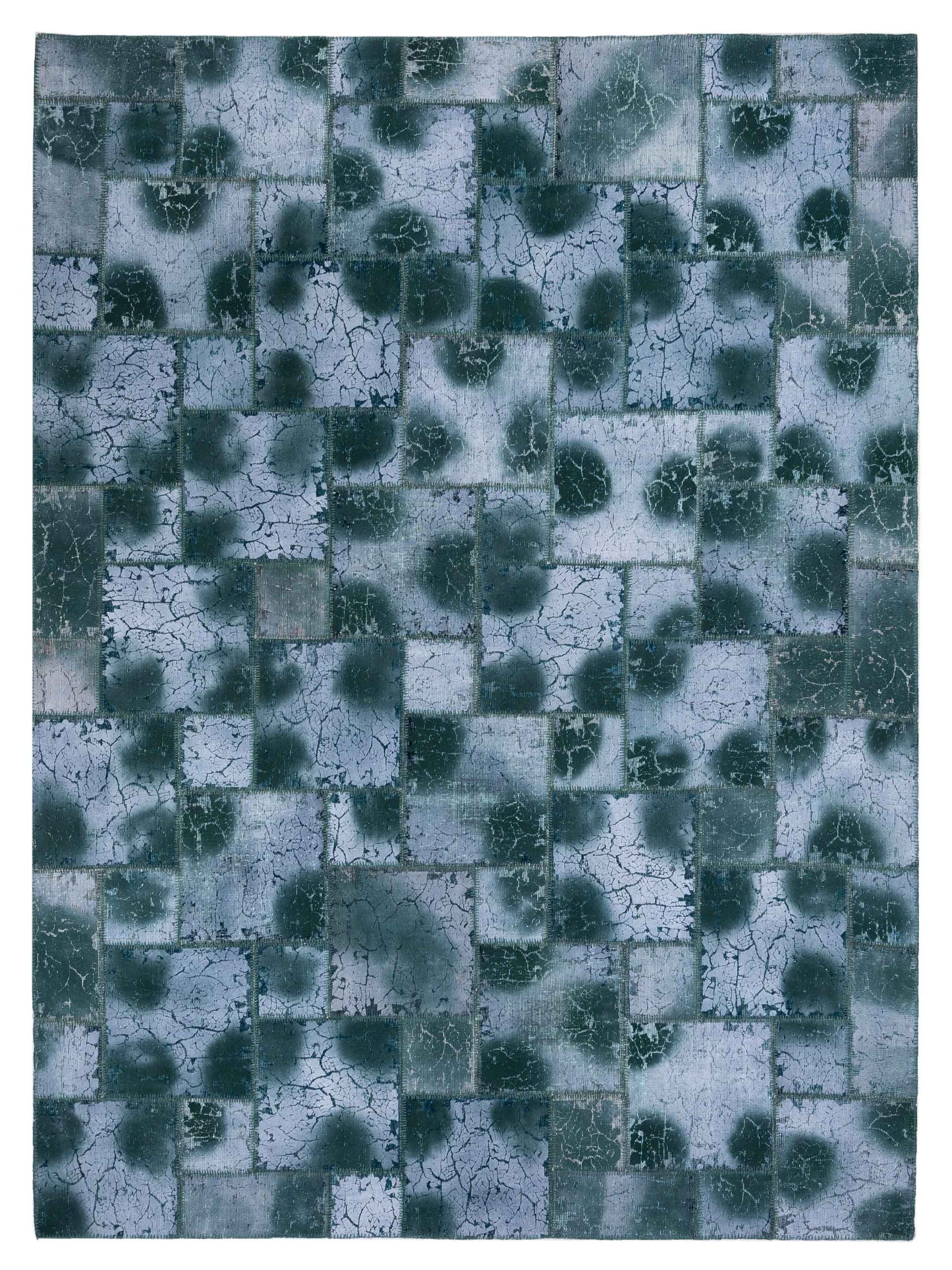 Pasha Turkish Vestige Patchwork  Green  Contemporary