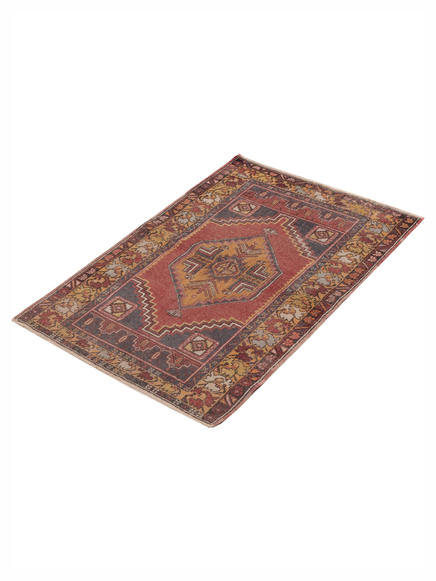 Old Anatolian 154193 Red Gold 3.8x5.7 Hand Knotted Rug