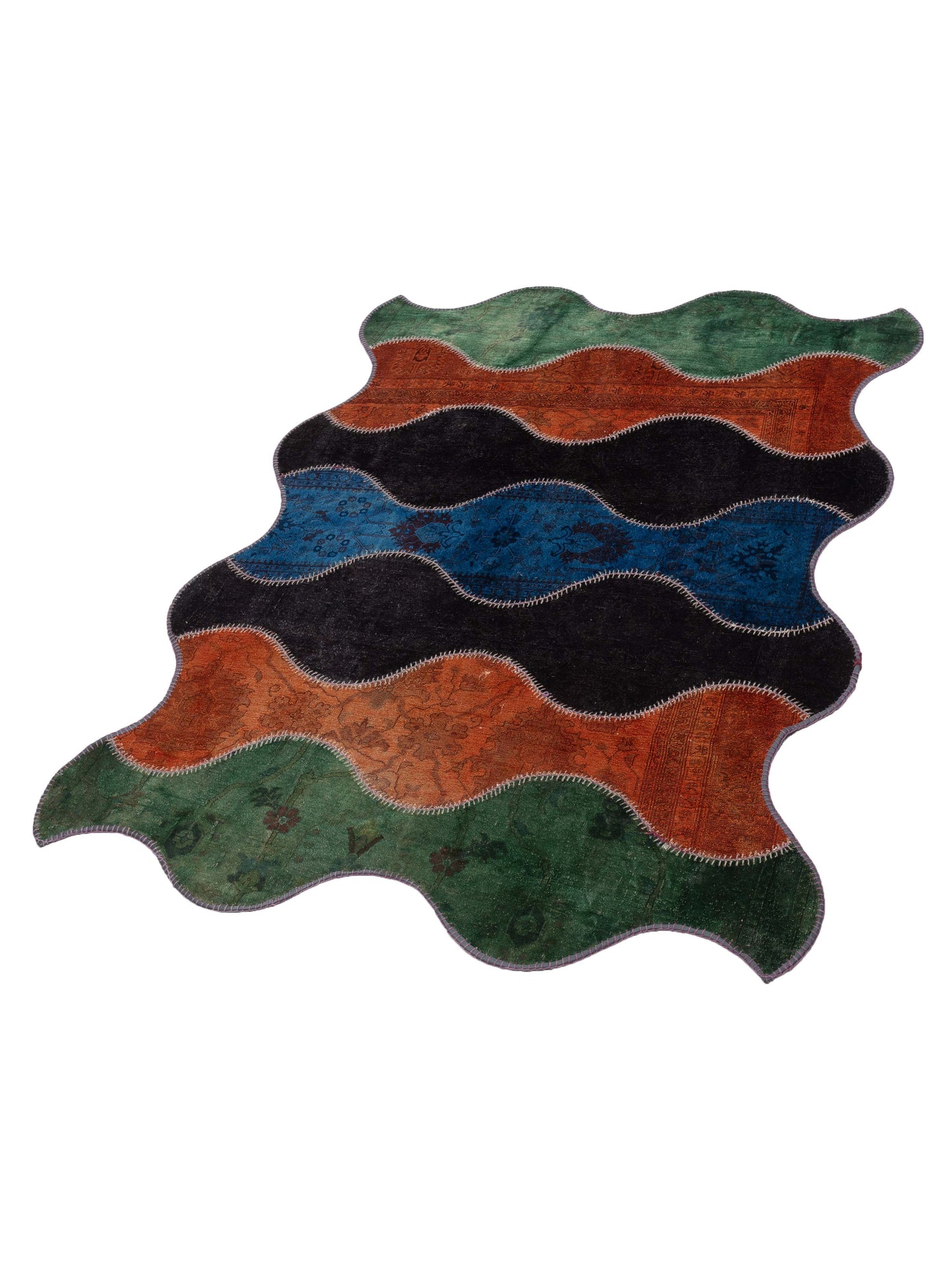 Turkish Vestige Patchwork 114244 Multi 7.3x8.8 Hand Knotted Rug