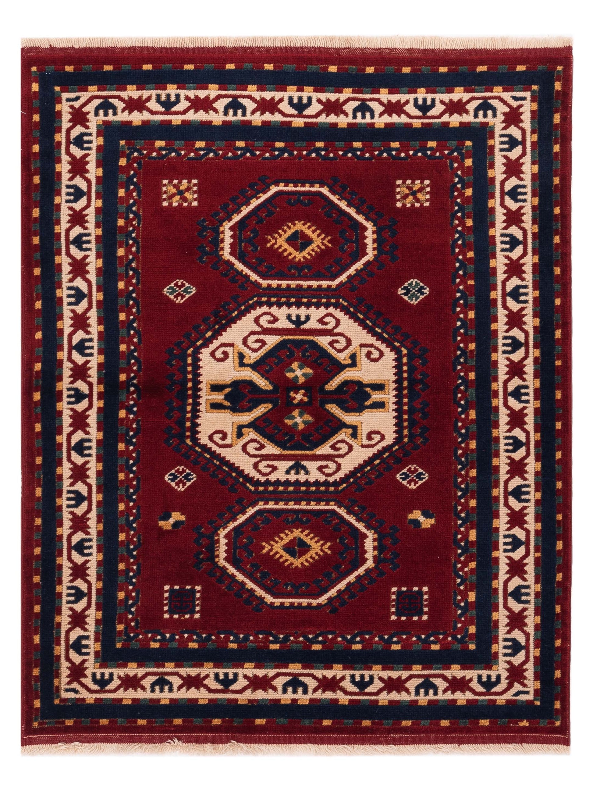 Pasha Turkish Shirwan  Red Ivory Traditional