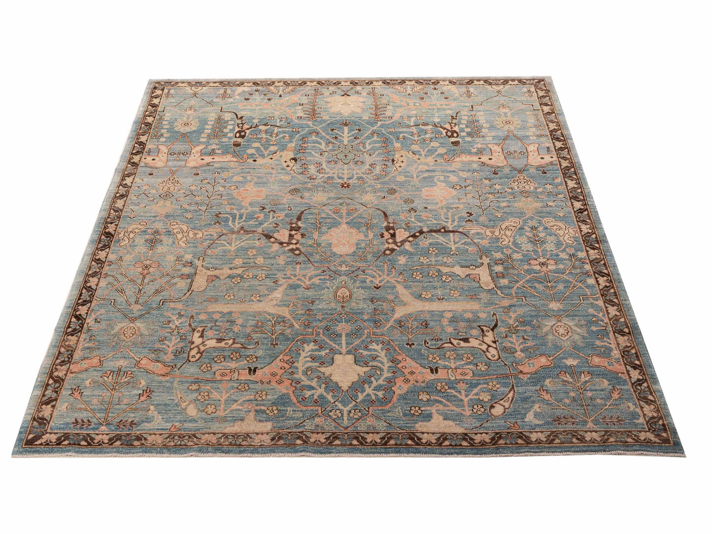 Anadol Oushak 156064 Blue Blue 8.4x9.9 Hand Knotted Rug