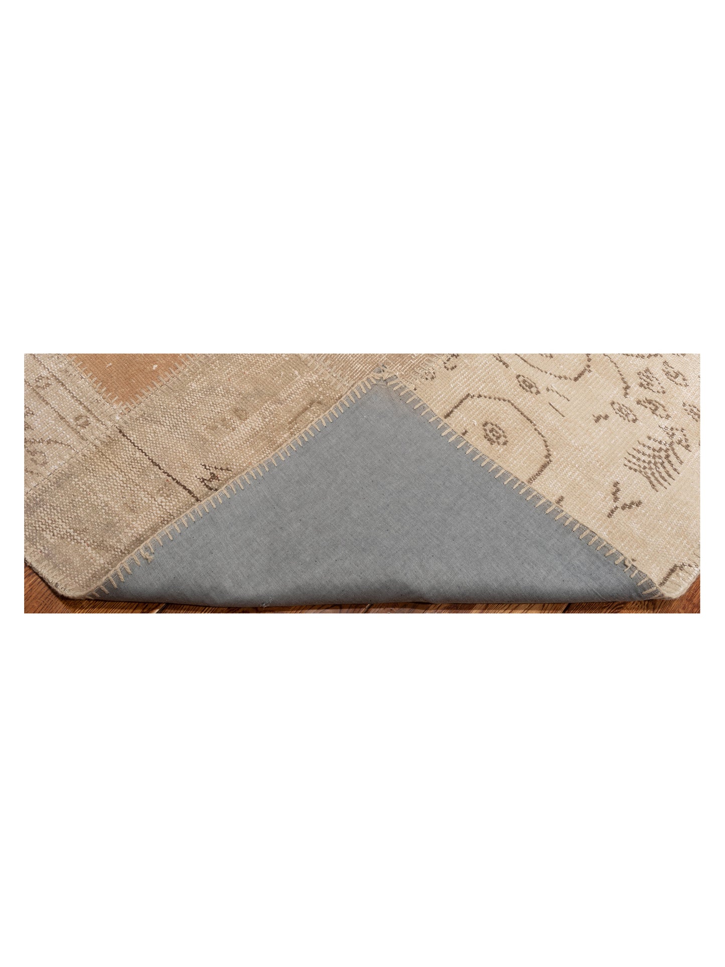 Turkish Vestige Patchwork 128876 Natural 8.3x9.10 Hand Knotted Rug