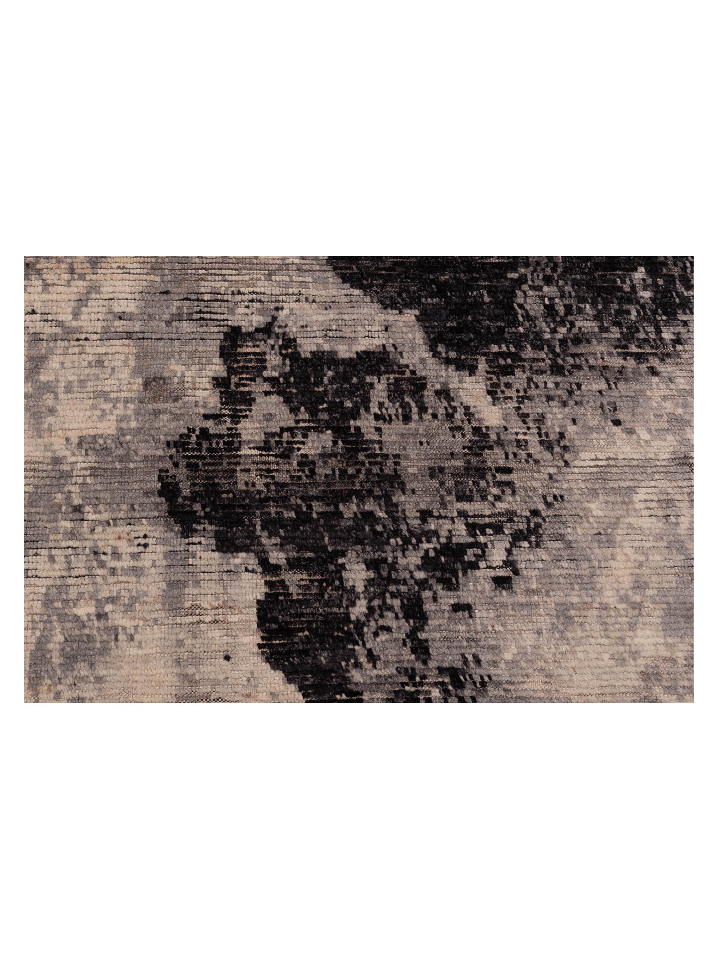Berber Myra Ivory Black 5.11x8.8 Hand Knotted Rug