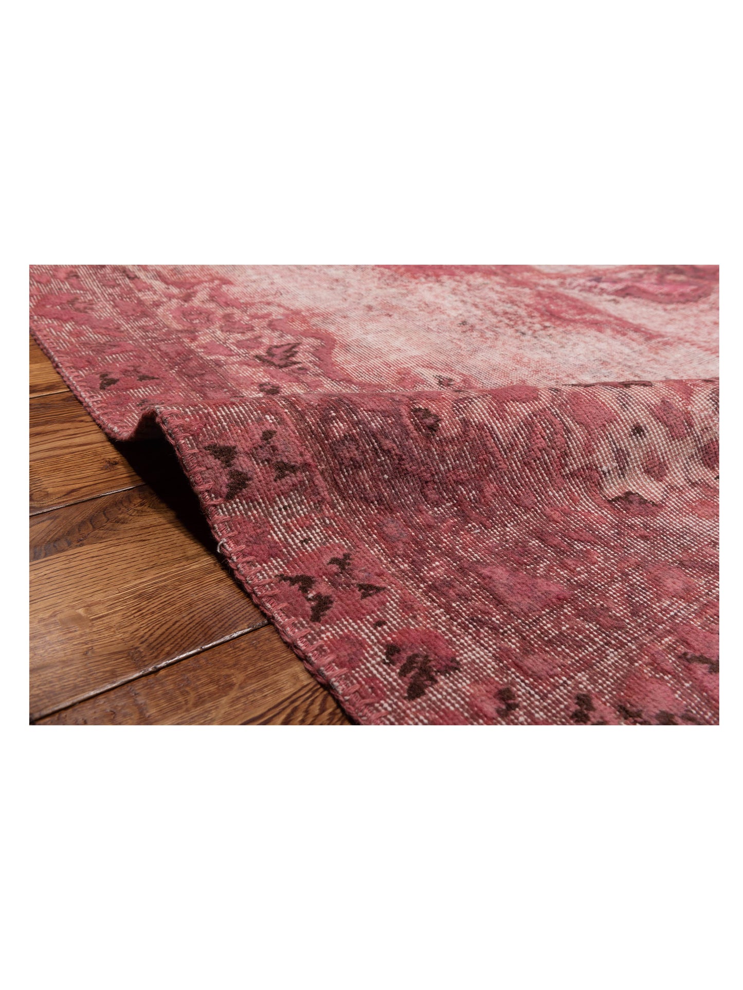 Turkish Vestige Patchwork 146034 Pink 10.1x13.11 Hand Knotted Rug