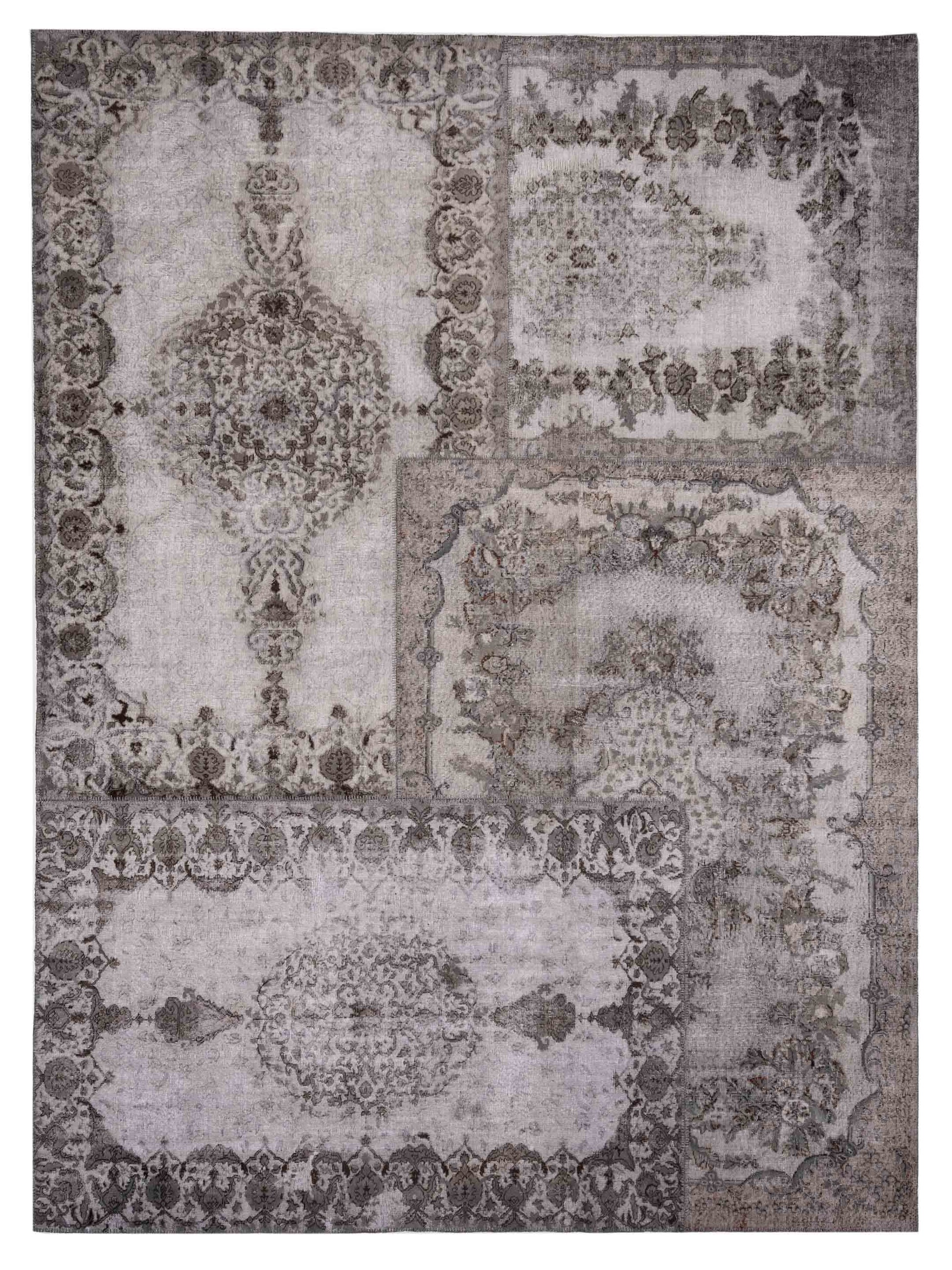 Pasha Turkish Vestige Patchwork  Gray  Contemporary