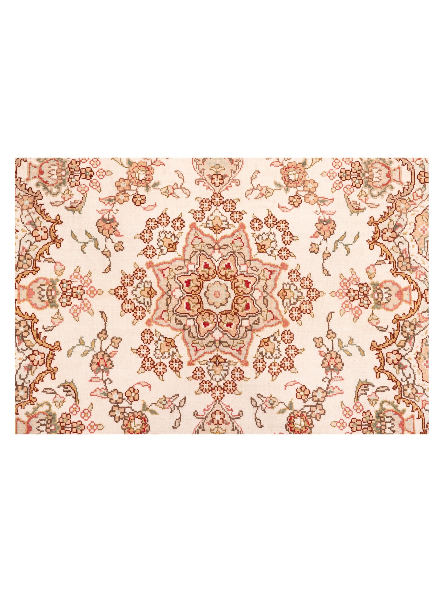 Pure Silk 118063 Ivory Ivory 2x3 Hand Knotted Rug