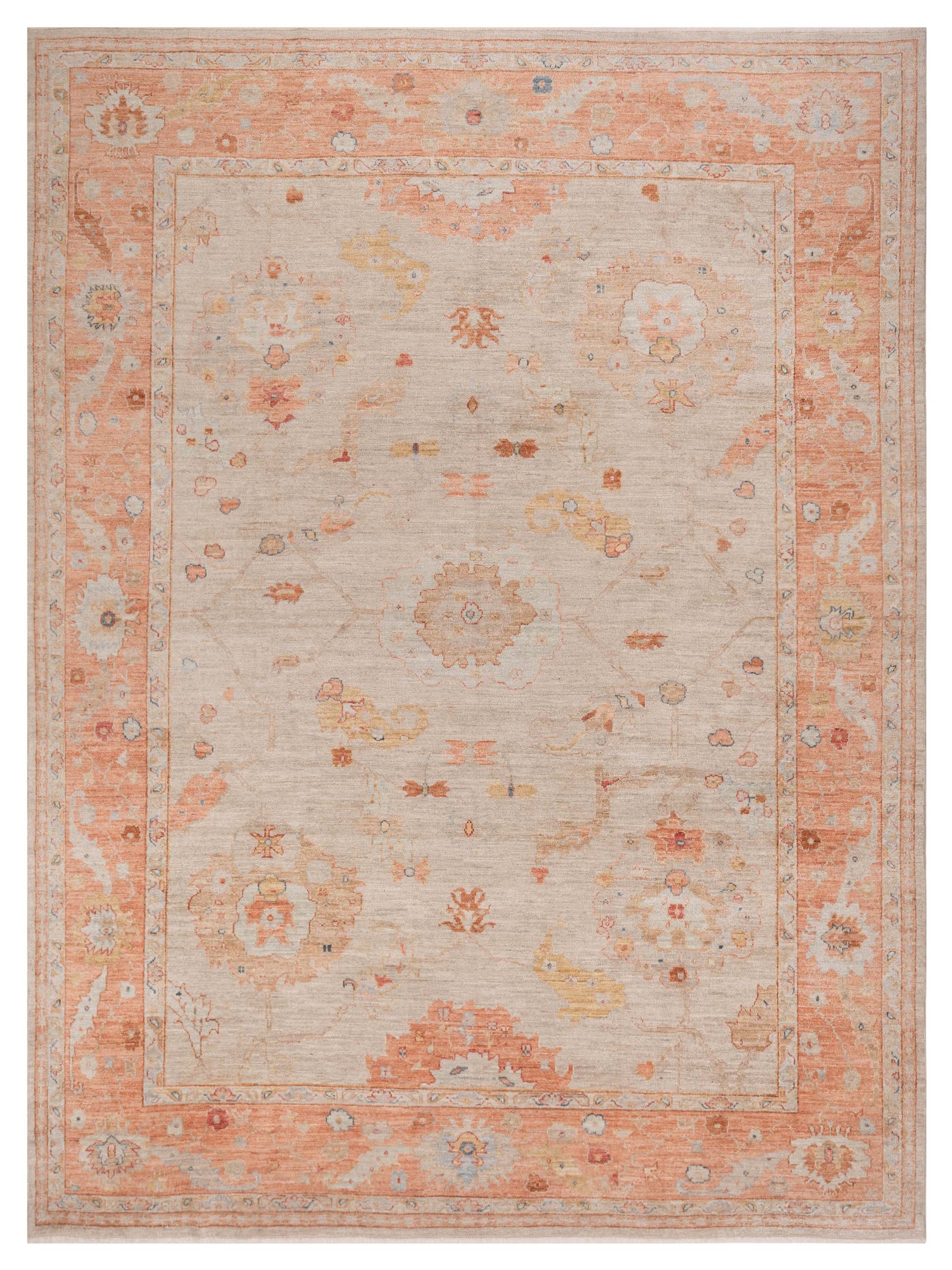 Anadol Angora Oushak  Ivory Pink Traditional