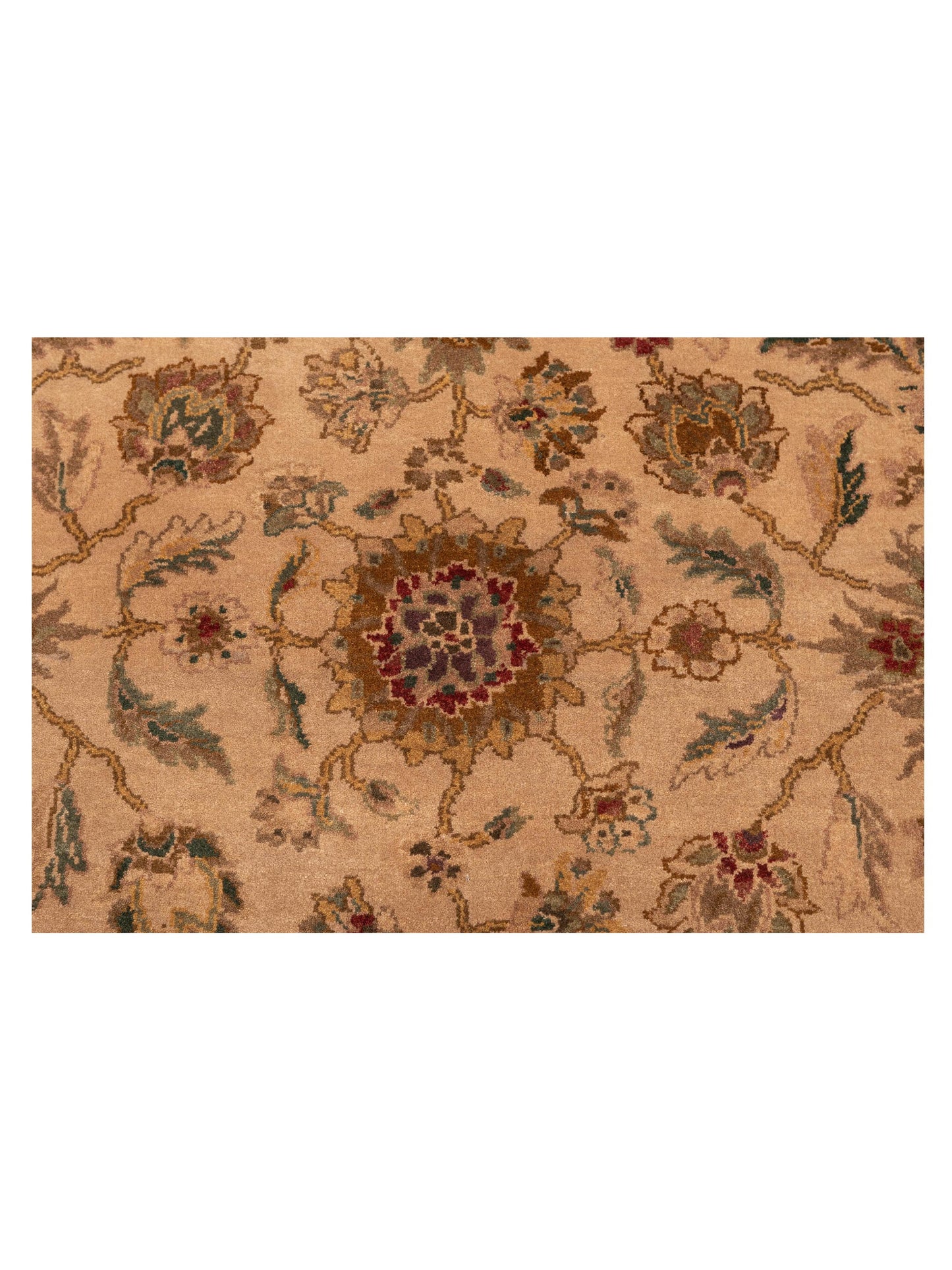 Crown 85812 Cream Camel 9.4x11.9 Hand Knotted Rug
