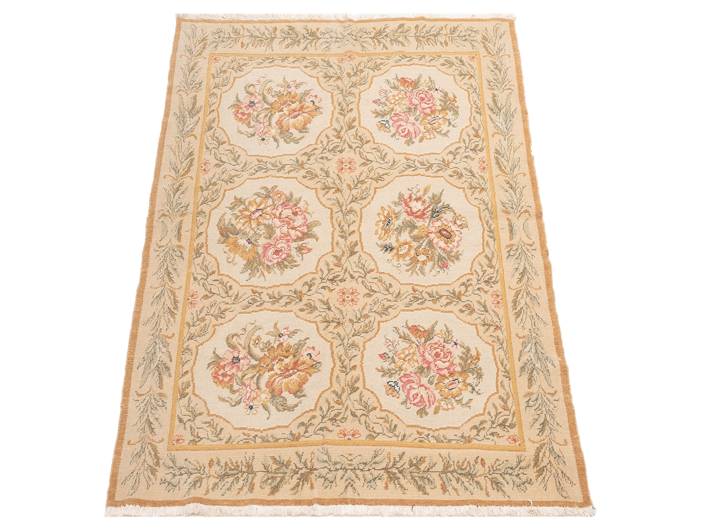 Bouquet 107500 Ivory Ivory 5.1x6.6 Hand Knotted Rug