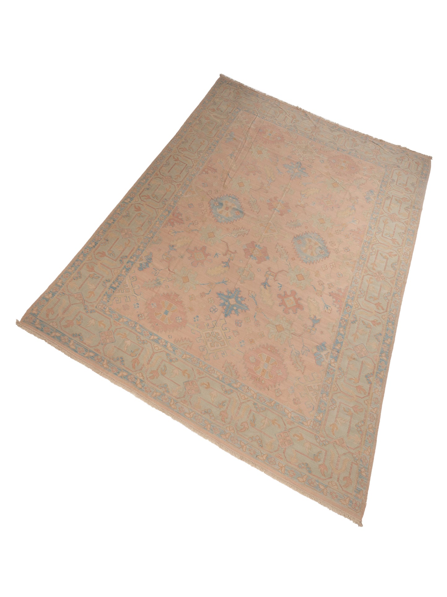 Transilvanian Kilim 66478 Pink Green 11.4x15.8 Hand Woven Rug