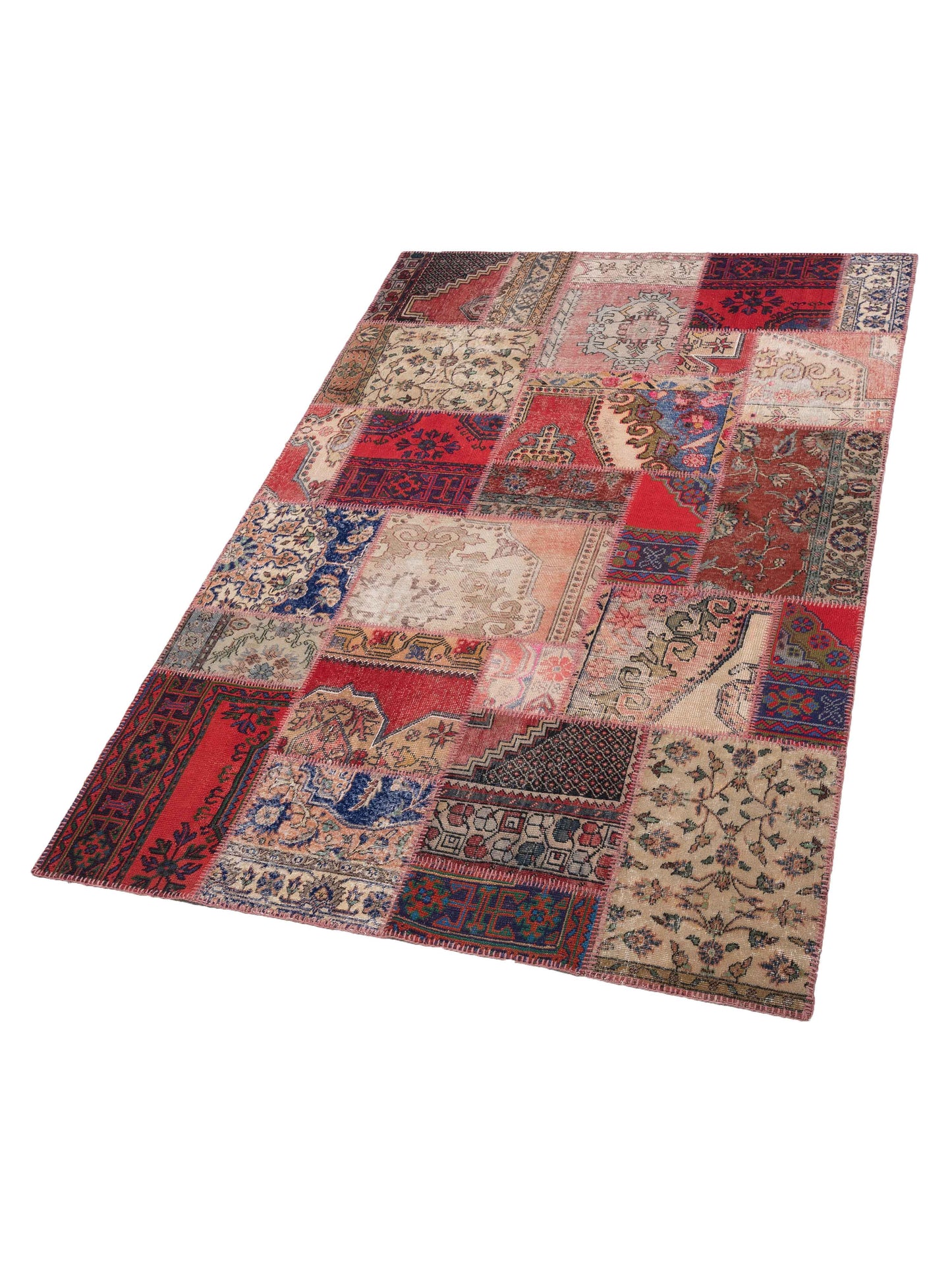 Turkish Vestige Patchwork 142742 Multi 6.7x9.10 Hand Knotted Rug