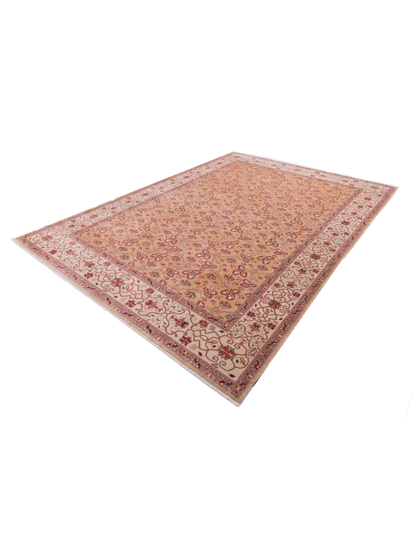 Antique Loom 108013 Camel Ivory 10.4x14.1 Hand Knotted Rug