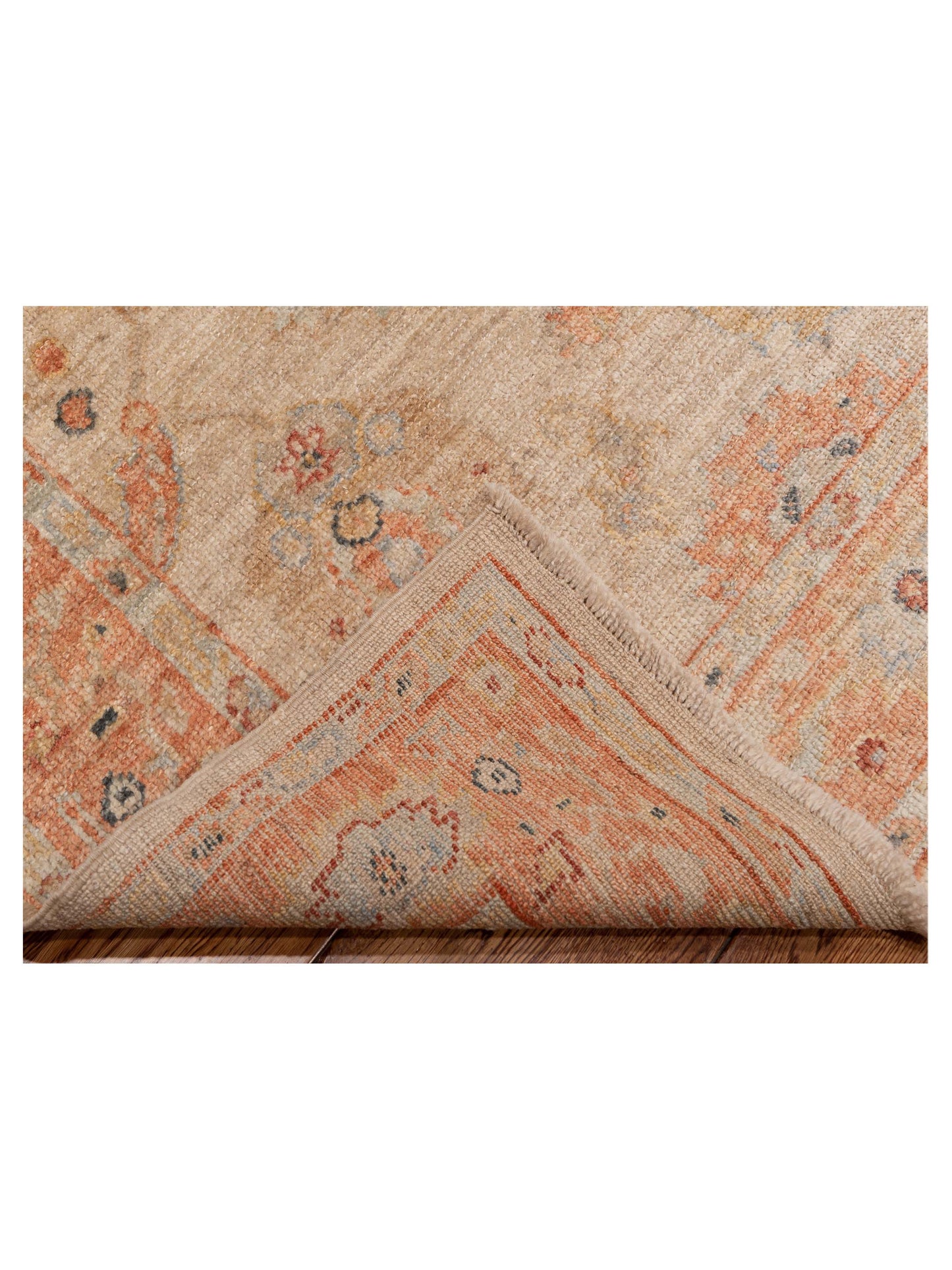 Angora Oushak 149290 Beige Rust 4x5.8 Hand Knotted Rug