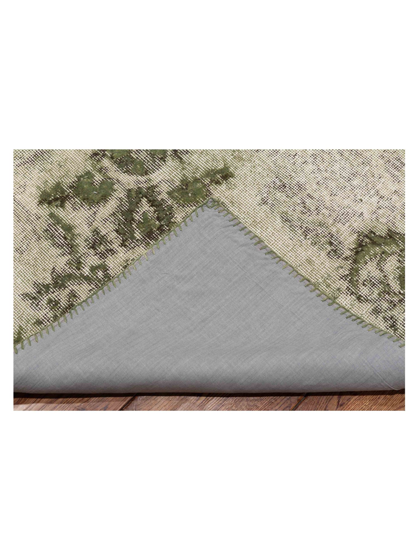 Turkish Vestige Patchwork 146029 Green 9.1x12 Hand Knotted Rug