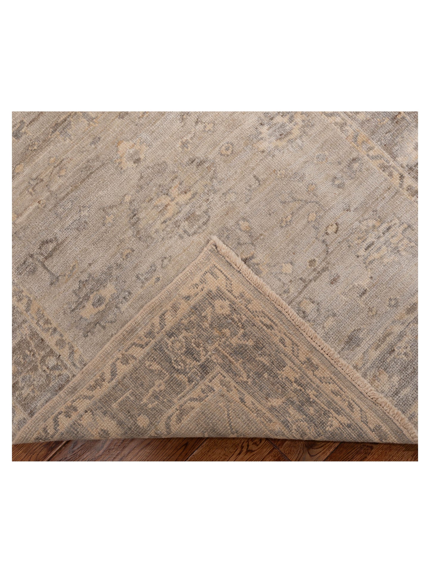 Angora Oushak 154271 Gray Gray 4.1x10 Hand Knotted Rug
