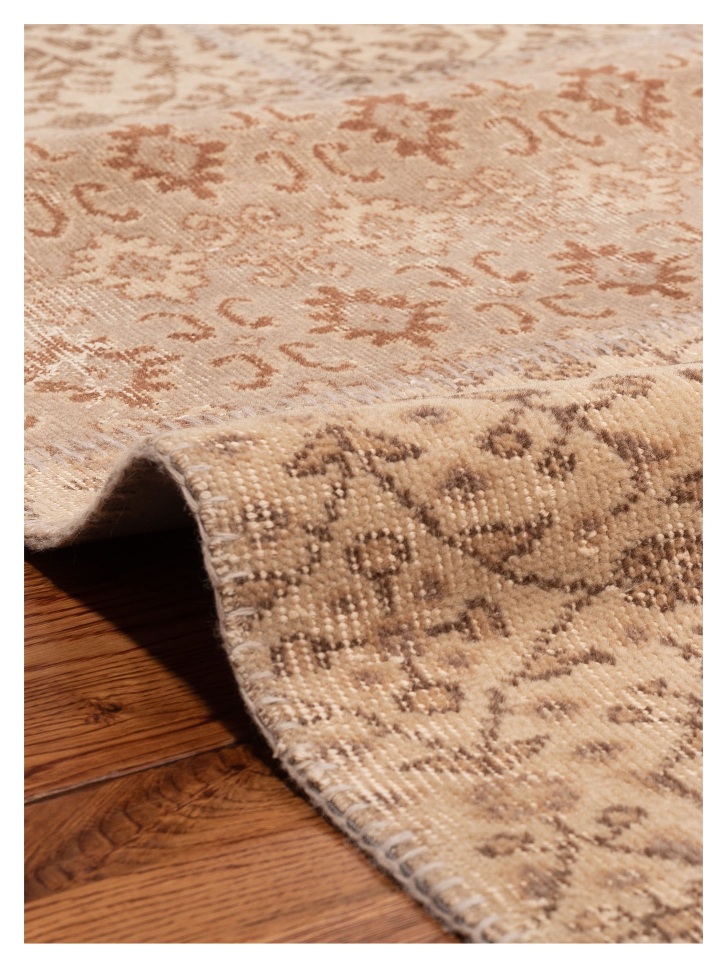Turkish Vestige Patchwork 109009 Natural 8.3x9.10 Hand Knotted Rug