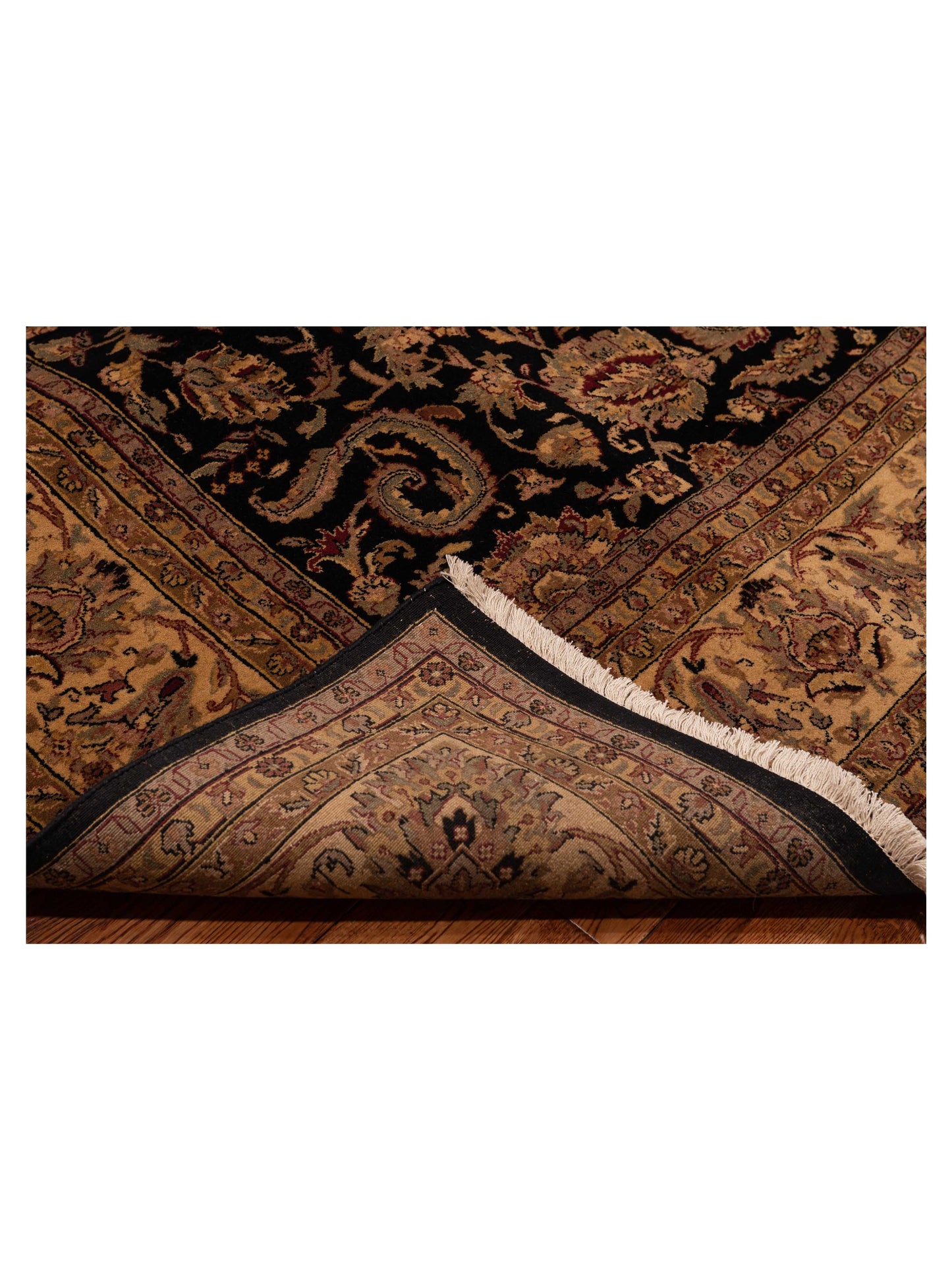 Crown 123079 Black Beige 8.9x11.10 Hand Knotted Rug