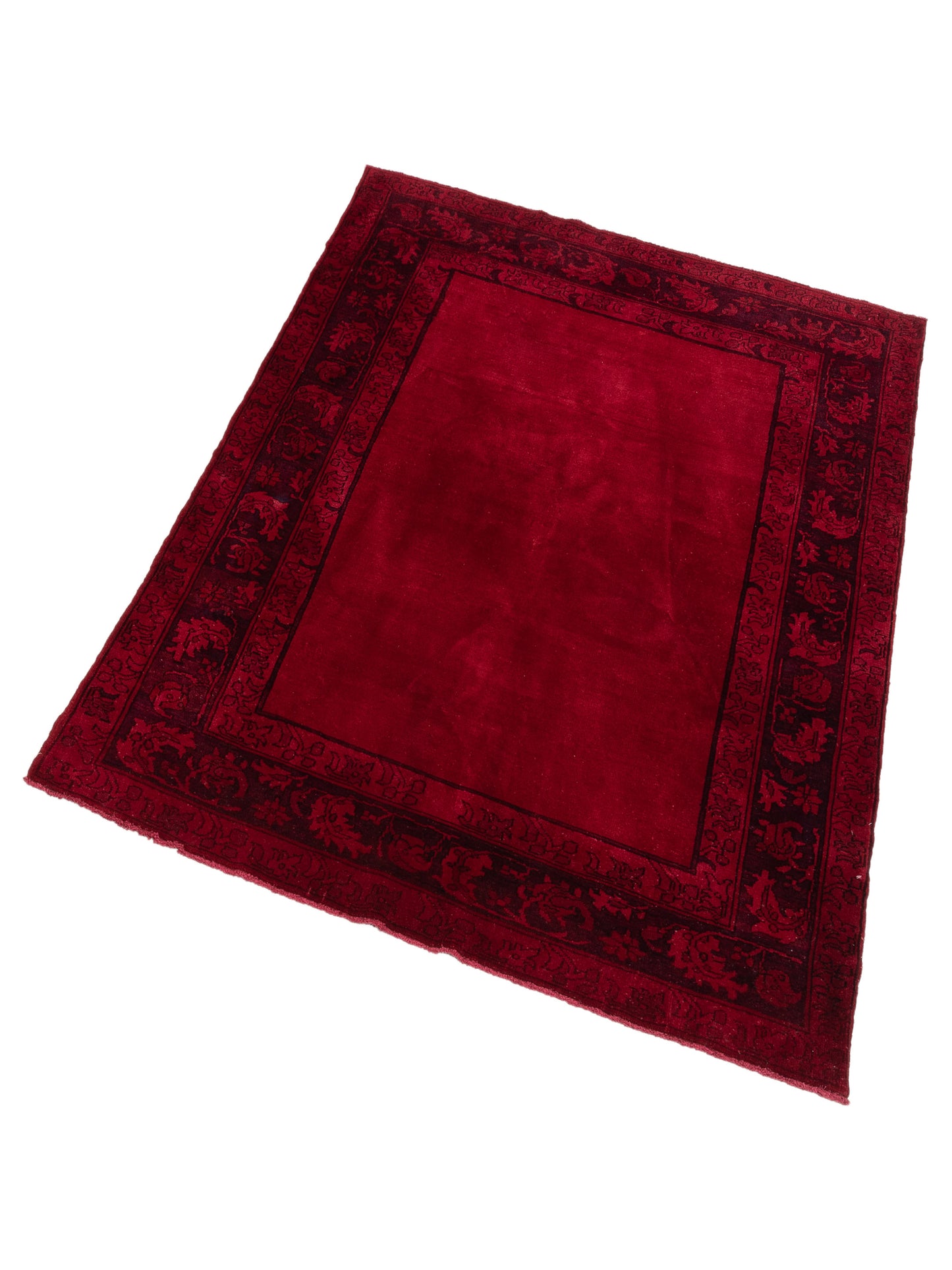 Vintage 79952 Red Red 5.8x7.7 Hand Knotted Rug