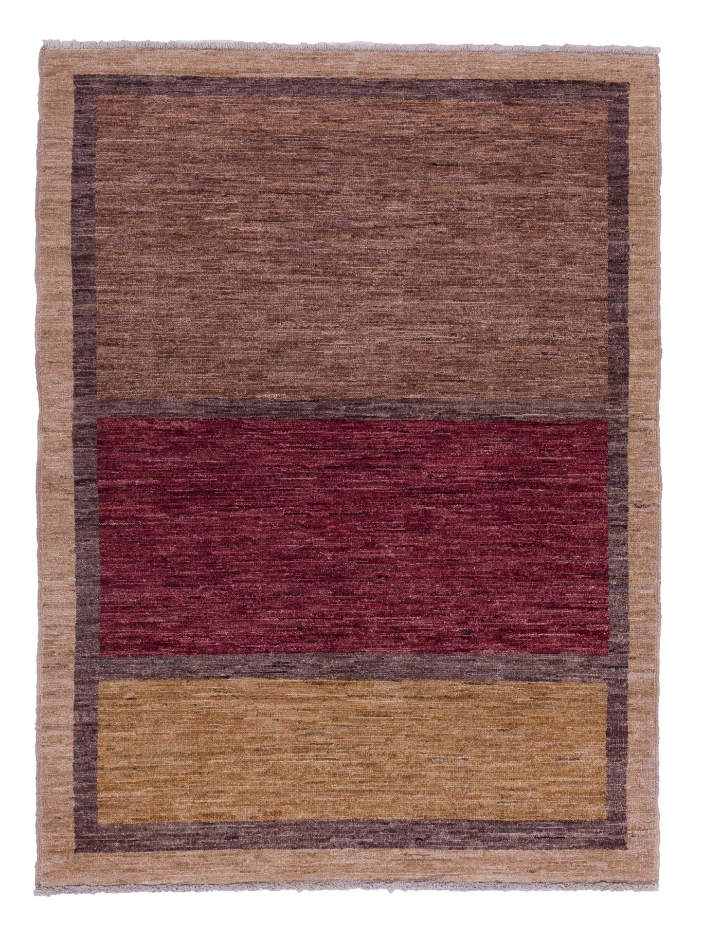 Rajpur Gabbeh  Brown Red Contemporary
