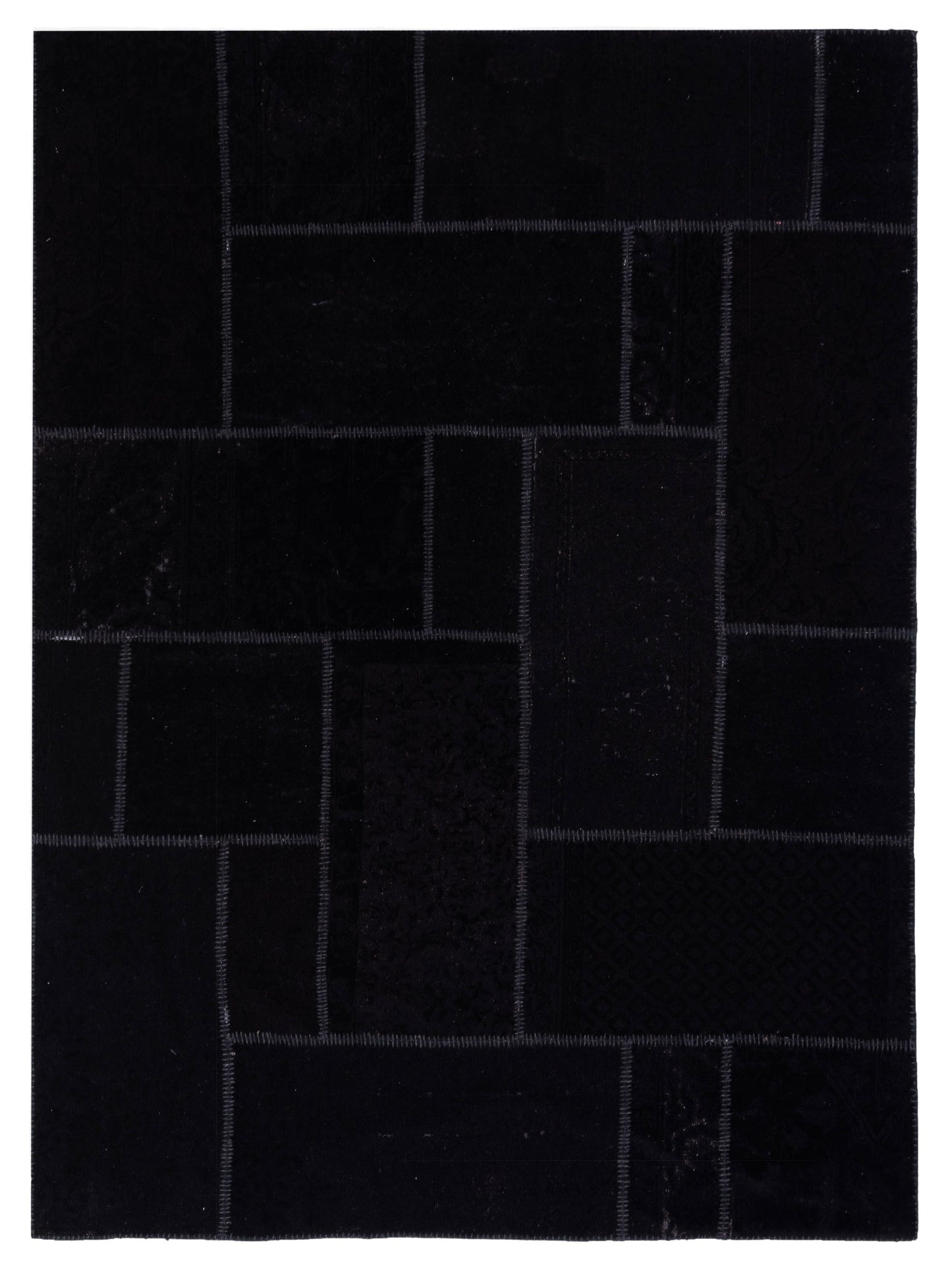 Pasha Turkish Vestige Patchwork  Black Black Contemporary