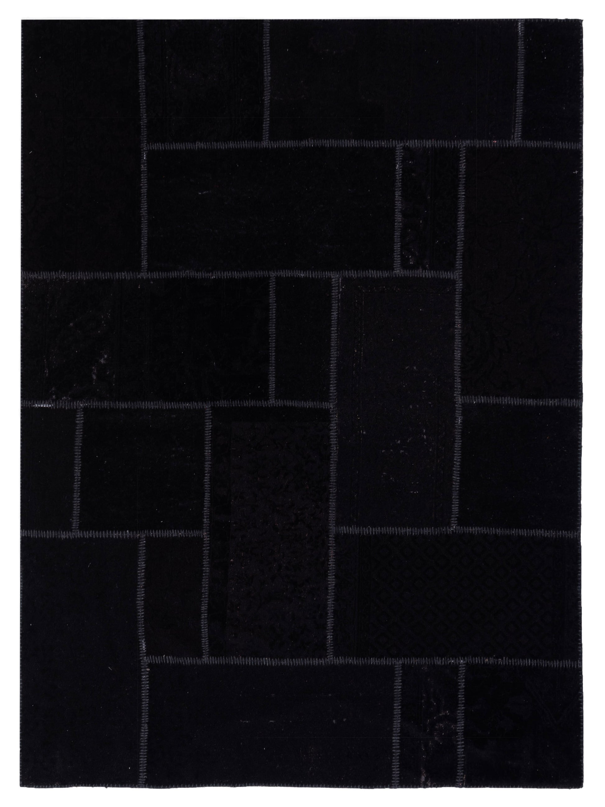 Pasha Turkish Vestige Patchwork  Black Black Contemporary