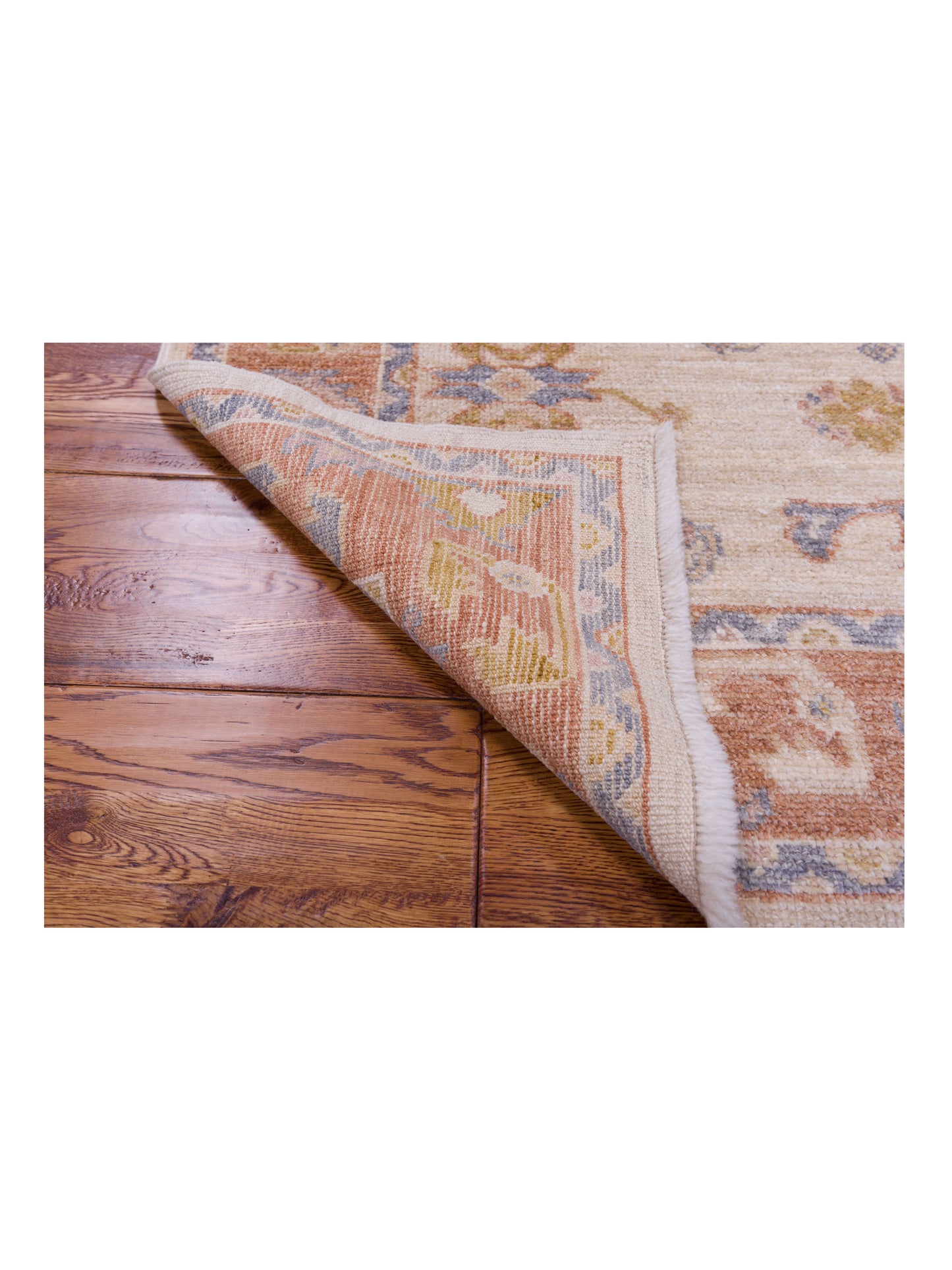 Angora Oushak 141172 Ivory Red 4.2x6.7 Hand Knotted Rug
