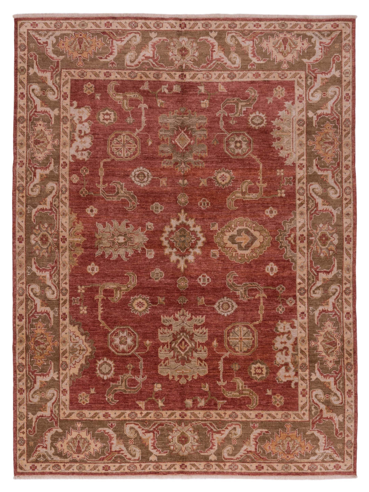 Anadol Angora Oushak  Rust Brown Traditional