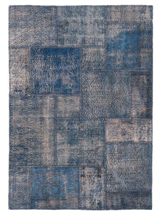 Pasha Turkish Vestige Patchwork  Indigo  Contemporary