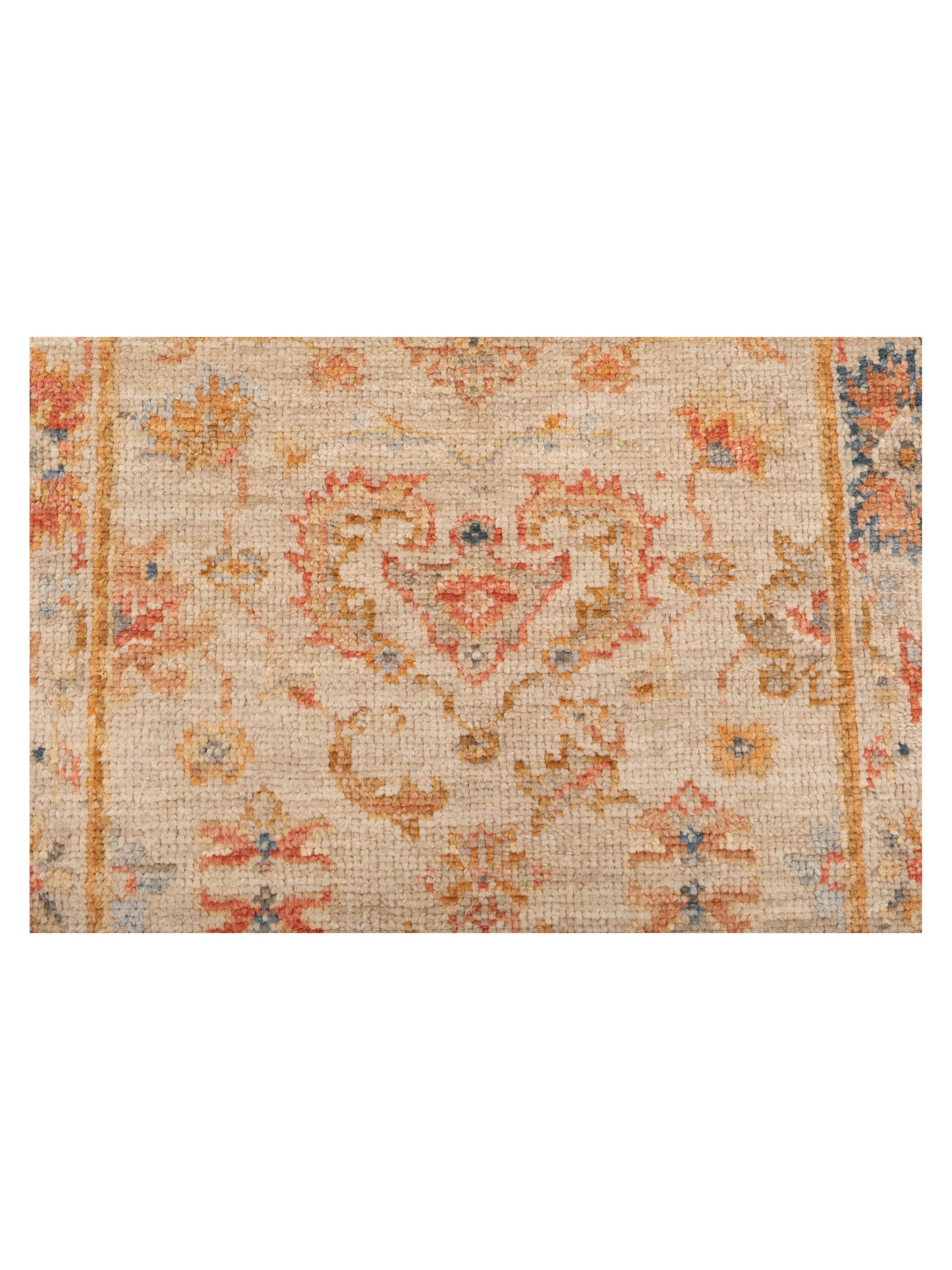 Angora Oushak 148040 Ivory Ivory 2.7x13.4 Hand Knotted Rug