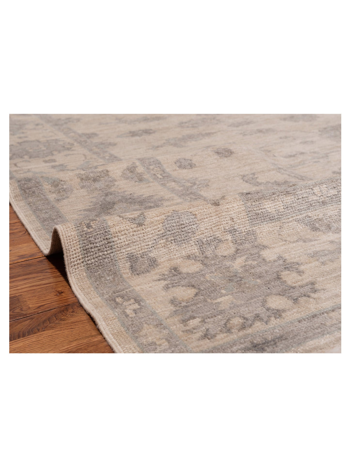 Angora Oushak 134536 Ivory Ivory 8.4x9.8 Hand Knotted Rug