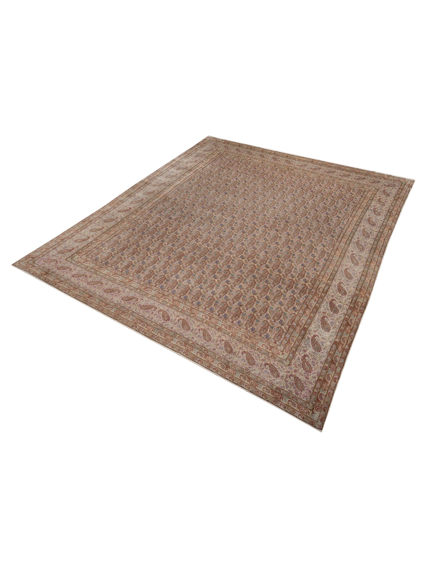 Persian 93501 Beige 13.4x15.5 Hand Knotted Rug
