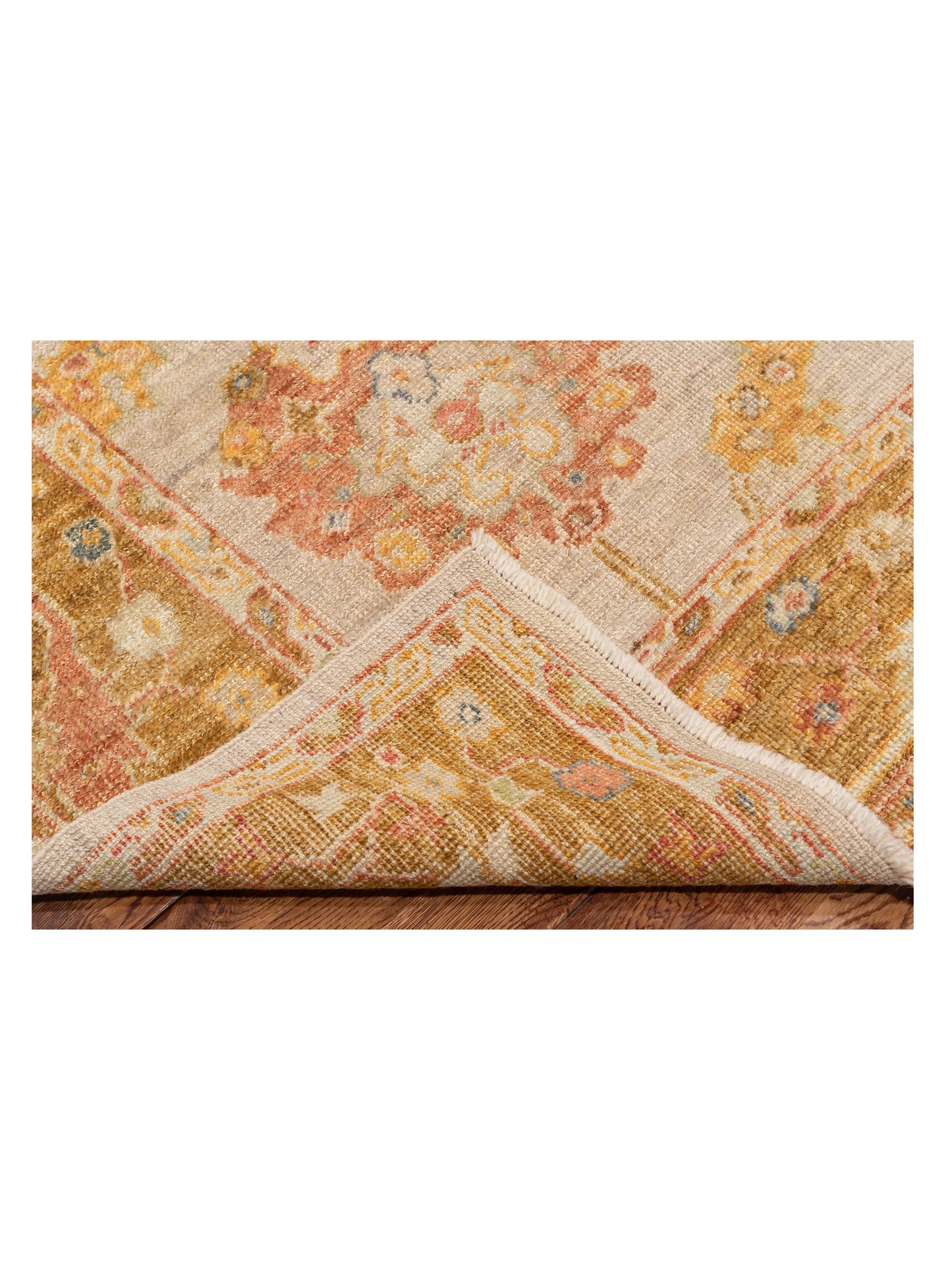 Angora Oushak 147000 Beige Mustard 5.11x11.4 Hand Knotted Rug
