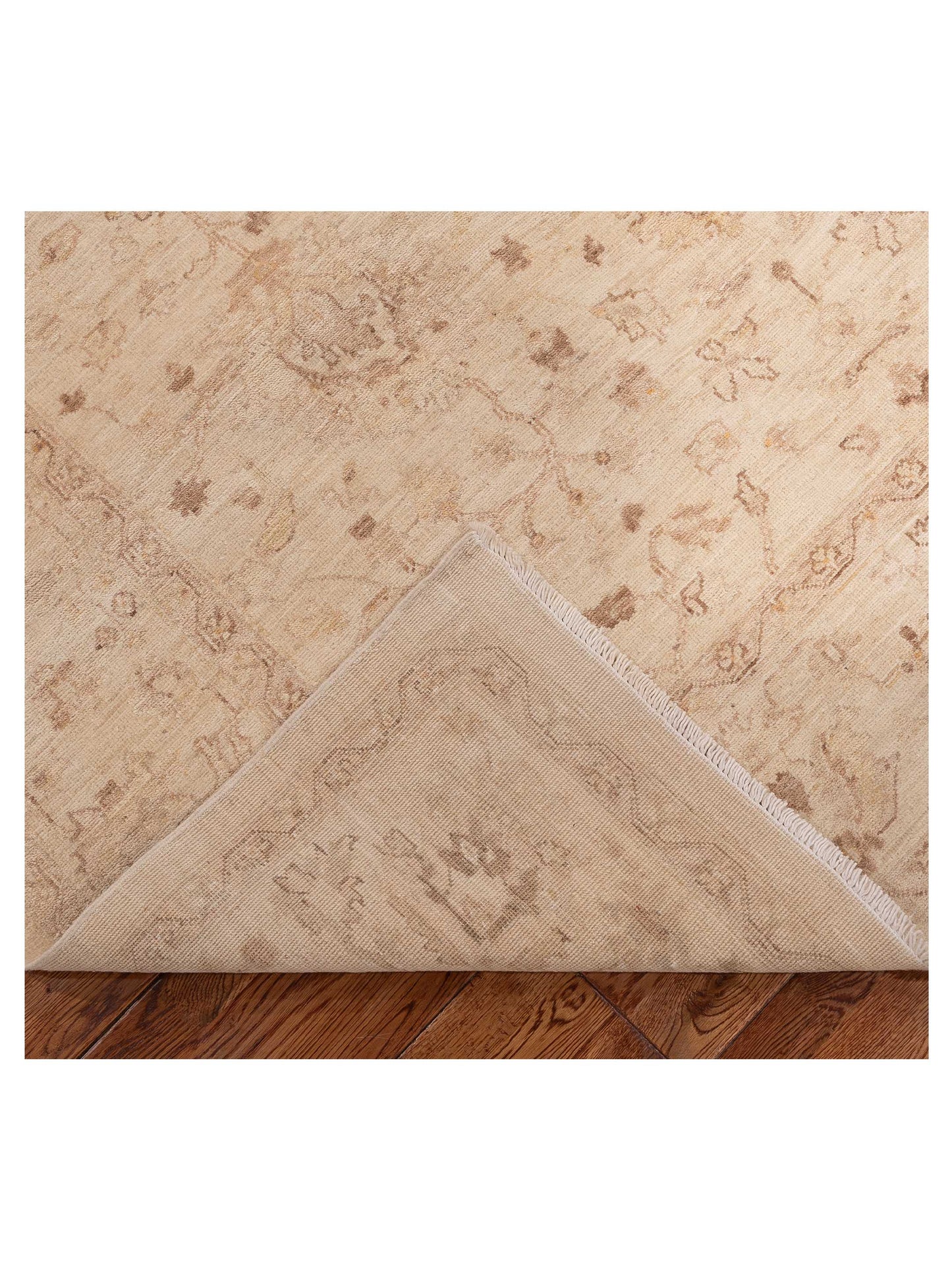 Laila 112508 Ivory Ivory 6.4x9.9 Hand Knotted Rug