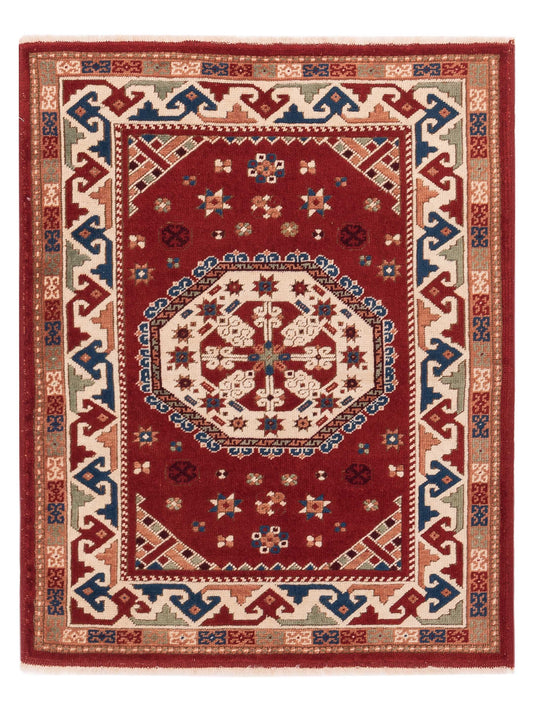 Pasha Turkish Shirwan  Red Ivory Traditional