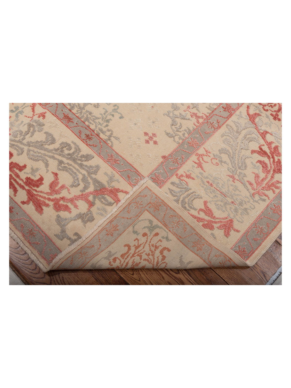 Antique Loom 104552 Ivory Ivory 6.3x9.6 Hand Knotted Rug