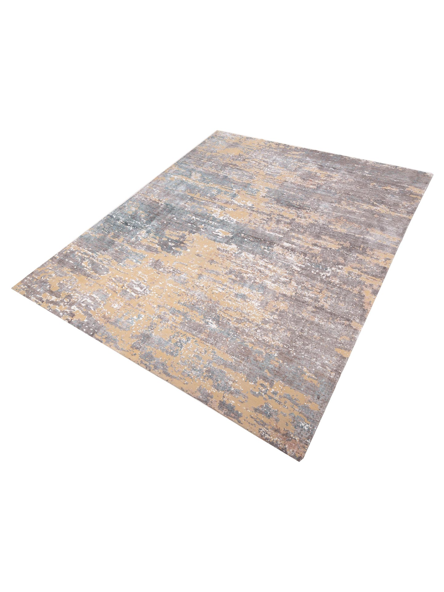 Tibetino 152922 Gray Gold 12.7x15.2 Hand Knotted Rug