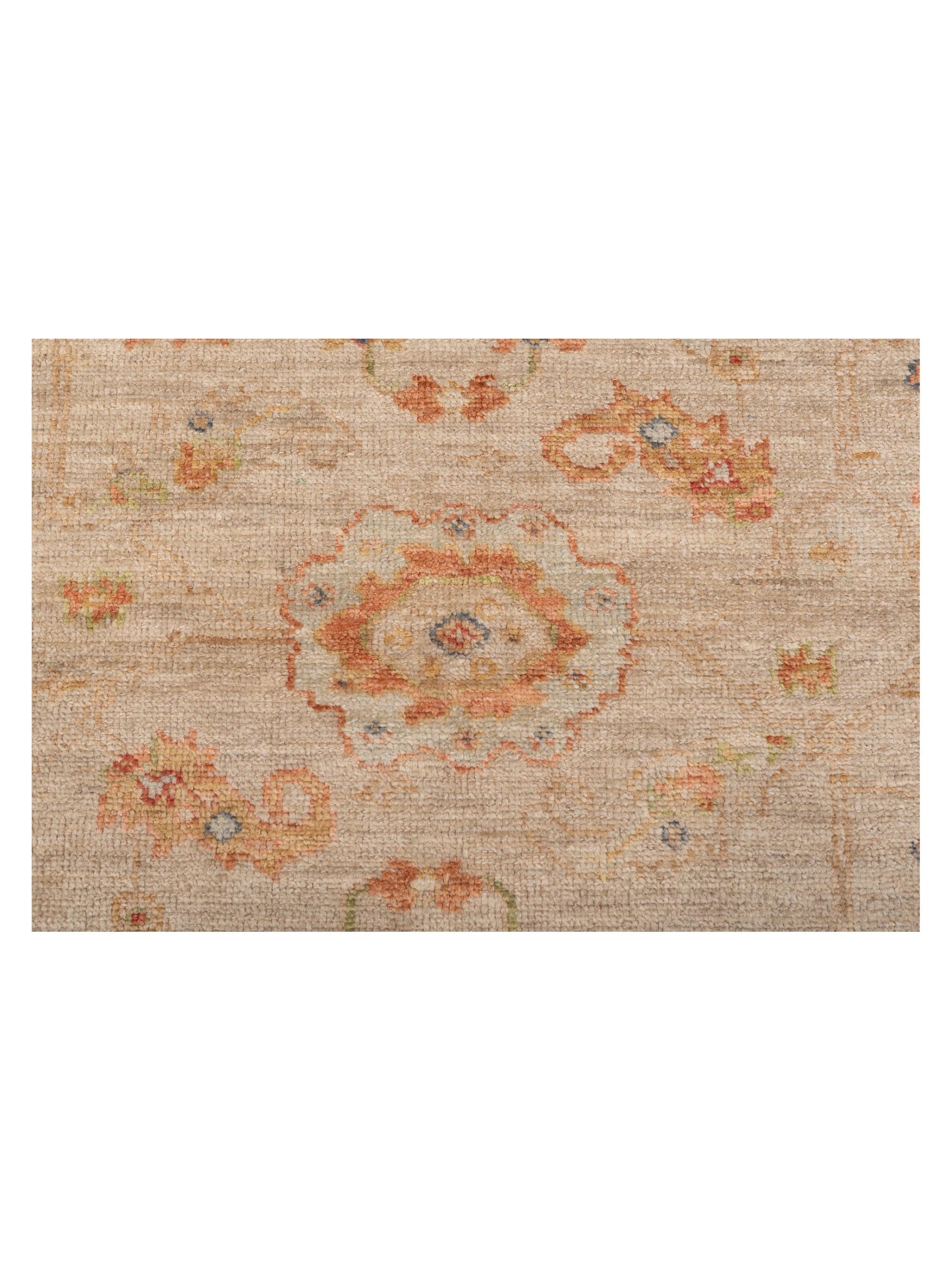 Angora Oushak 148261 Ivory Silver 4.11x6.6 Hand Knotted Rug