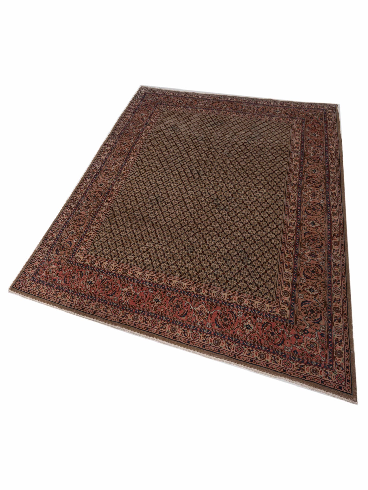 Persian 85775 Brown Pink 6.9x9.9 Hand Knotted Rug
