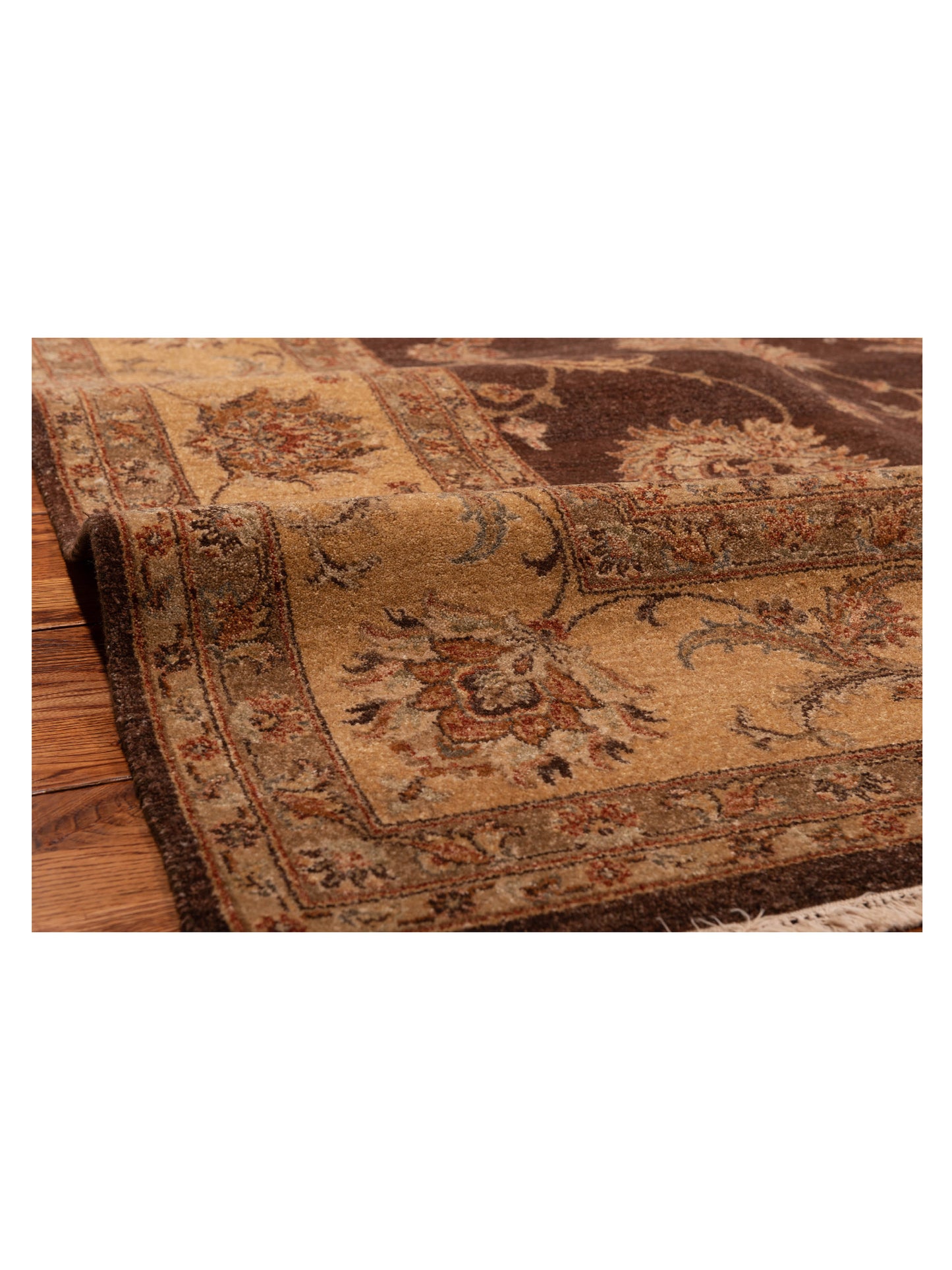 Jahan 115655 Plum Gold 8.10x11.8 Hand Knotted Rug