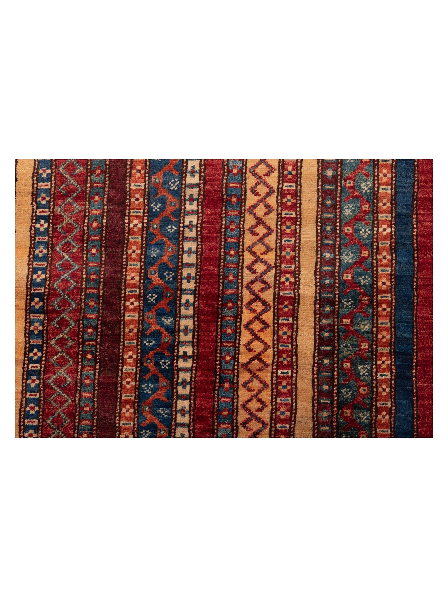 Shawl 129322 Multi 2.9x9.9 Hand Knotted Rug