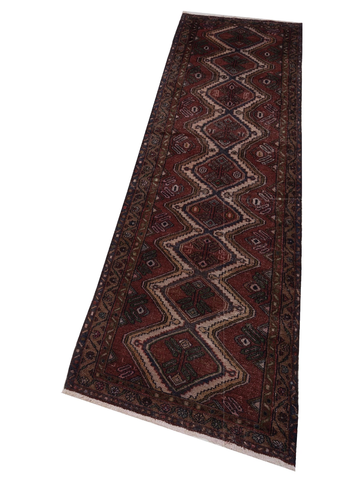 Persian 147702 Brown Brown 2.8x9.5 Hand Knotted Rug