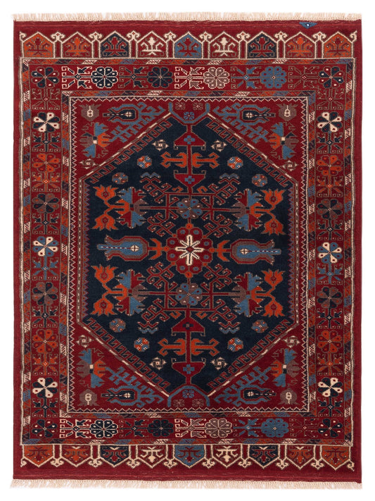 Pasha Turkish Shirwan  Navy Red Traditional