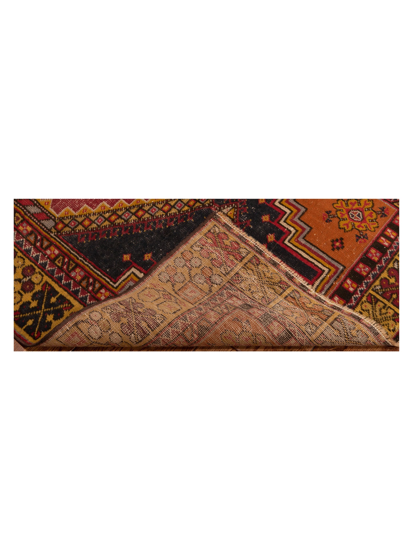 Old Anatolian 148553 Red Gold 3.8x7.3 Hand Knotted Rug
