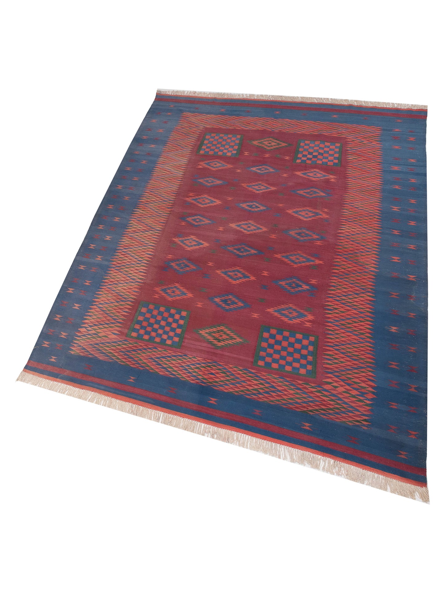 Transilvanian Kilim 25982 Pink Blue 9.3x12.7 Hand Woven Rug